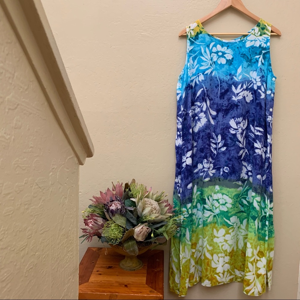 Meant To Be | MTB | Multi-Colored Dress with White Floral Designs